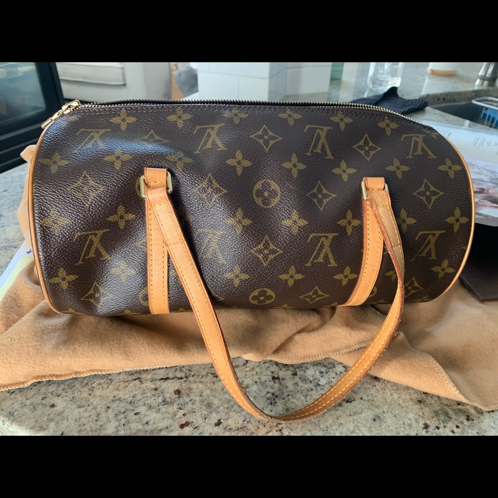 Louis Vuitton canvas monogram papillon bag.